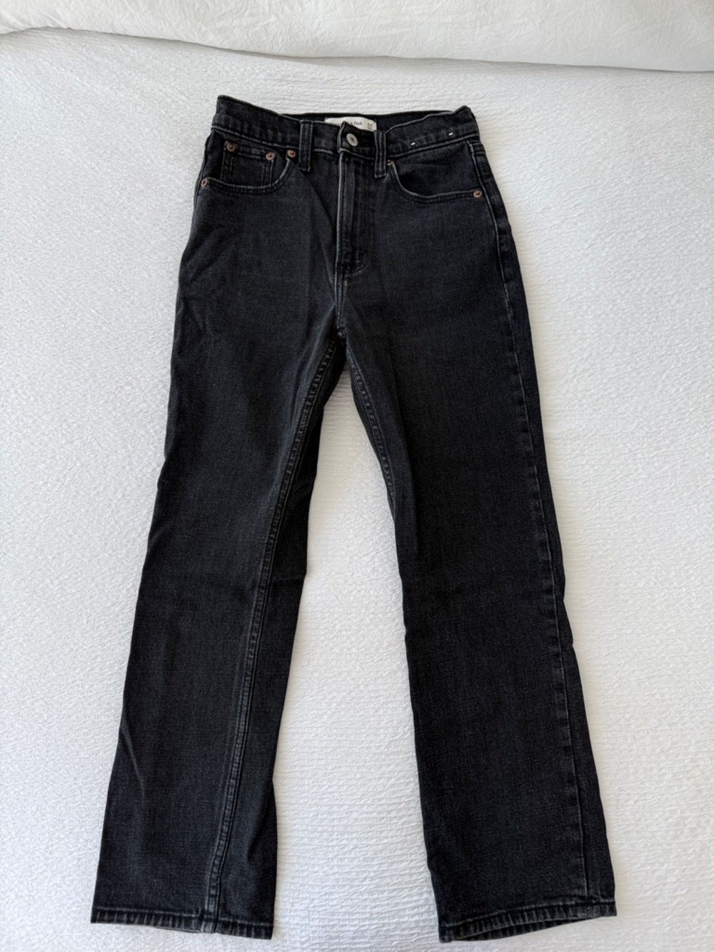 Abercrombie & Fitch Black Straight-Leg Ankle Women's Jeans